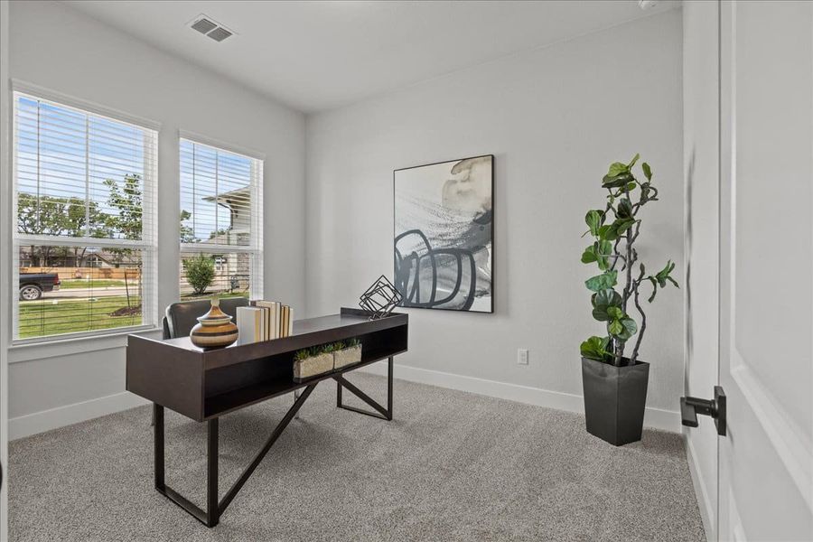 Furnished interior view inside a new home in 6 Creeks, Kyle (Image 19).