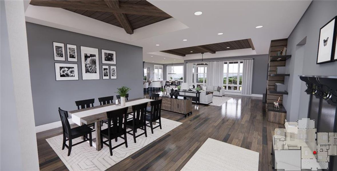 Furnished interior view inside a new home in , Ellijay (Image 30).