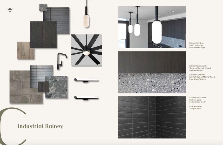 There are three uniquely curated finishes to select from located on different floor levels.