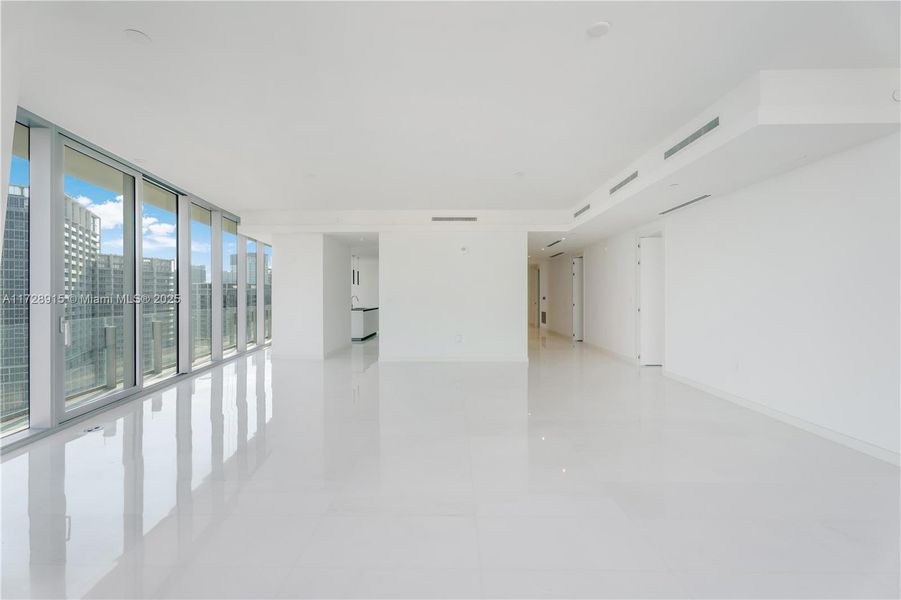 Spacious, unfurnished interior of a new home in Aston Martin Residences, Miami (Image 11). Spacious, unfurnished interior of a new home in Aston Martin Residences, Miami (Image 11).