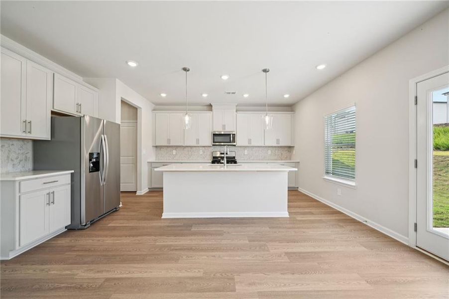 Furnished interior view inside a new home in Parkside at Grayson, Grayson (Image 9).