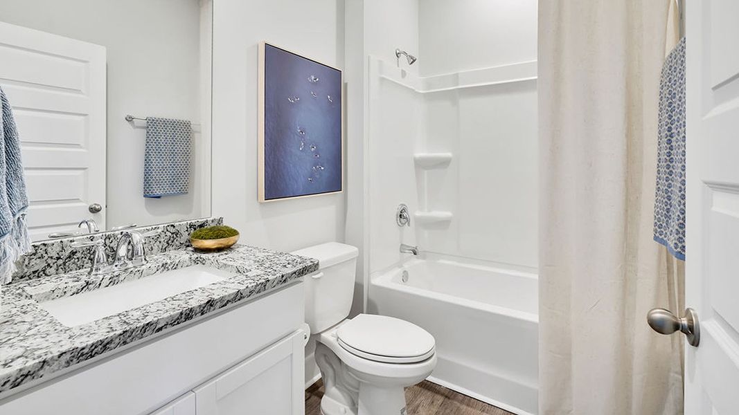 Furnished interior view inside a new home in Indigo Preserve, Leland (Image 18).