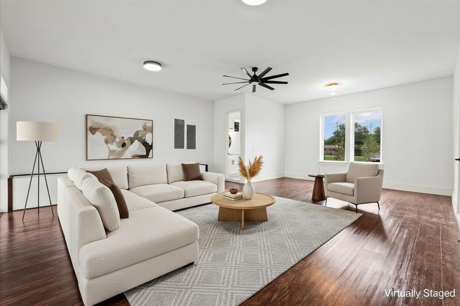 Separate versatile space with full bath to be used as guest suite, art room, studio, the possibilities are endless