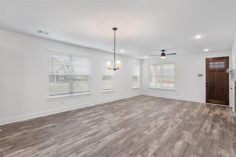 Open concept living and dining Open concept living and dining