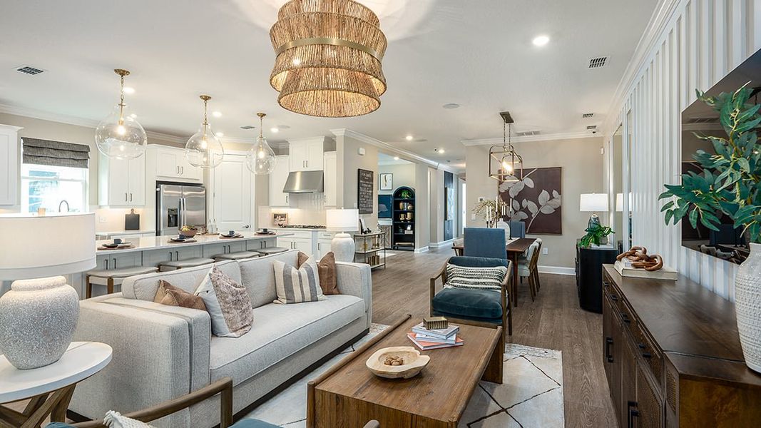 Representative furnished interior of a home built from the Lazio II by Taylor Morrison in Center Lake Ranch Community Group Page, St. Cloud (Image 8).