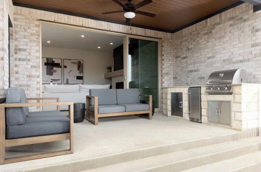 Furnished interior view inside a new home in Bluffview Reserve, Leander (Image 17).