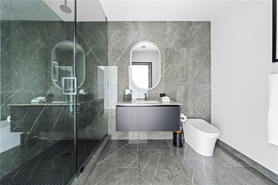 Furnished interior view inside a new home in , Miami (Image 15).