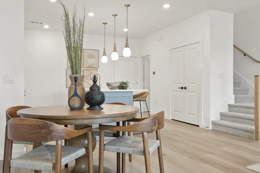 Furnished interior view inside a new home in Willow Grove Townhomes, Melissa (Image 7).