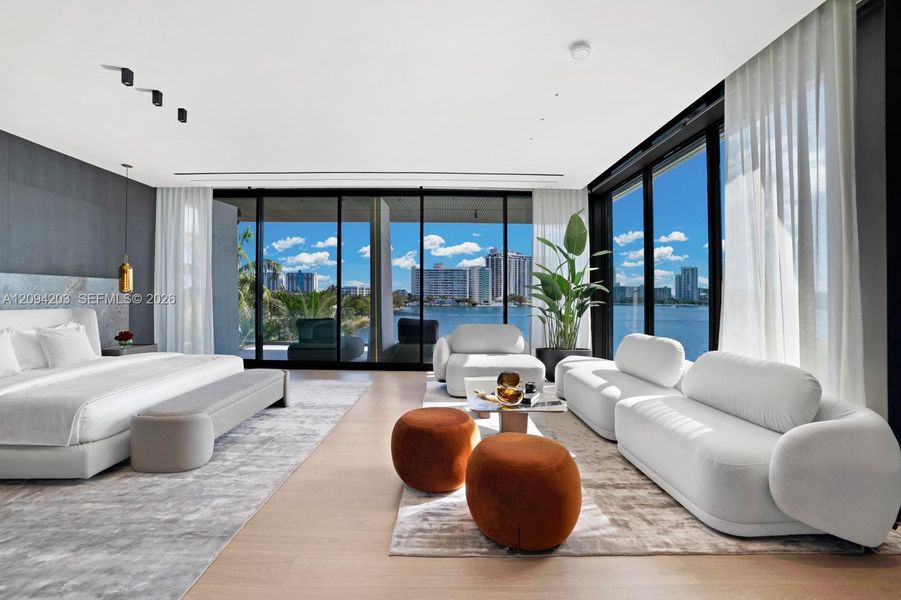Furnished interior view inside a new home in , Miami Beach (Image 8).