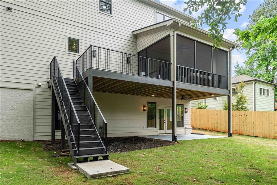 Exterior details and patio area of a home in , Atlanta (Image 29).