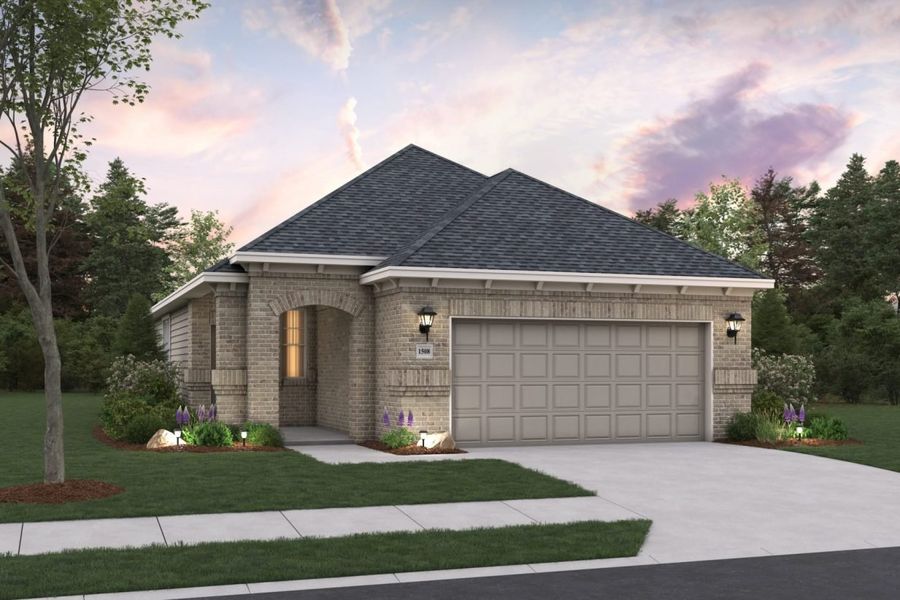 Representative exterior photo of a completed home built from the Caddo II Mustang Meadows 40s by Brohn Homes in Mustang Meadows, Waller, TX (Image 12).