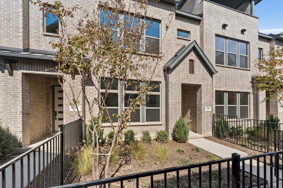 Exterior details and patio area of a home in Hillside at Las Colinas, Irving (Image 2). Exterior details and patio area of a home in Hillside at Las Colinas, Irving (Image 2).