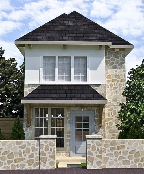 View of front of house with stone siding View of front of house with stone siding