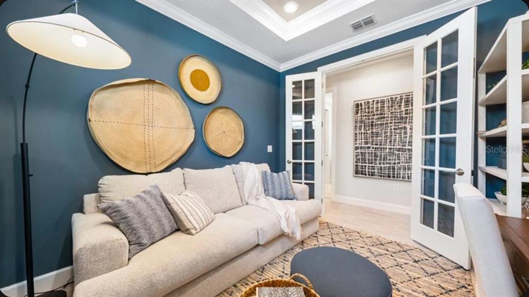 Furnished interior view inside a new home in Esplanade at Wiregrass Ranch, Wesley Chapel (Image 5).