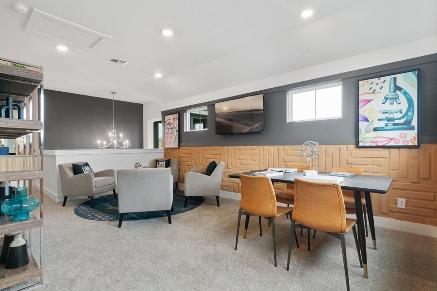 Representative furnished interior of a home built from the Madison by Chesmar Homes in Grange, Katy (Image 6).