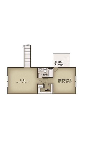 2D floor plan layout of this home in Coastal Club of the Carolinas, Calabash, NC (Image 5).