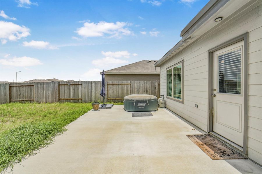 Owner had custom patio extension done after it was built. Owner had custom patio extension done after it was built.