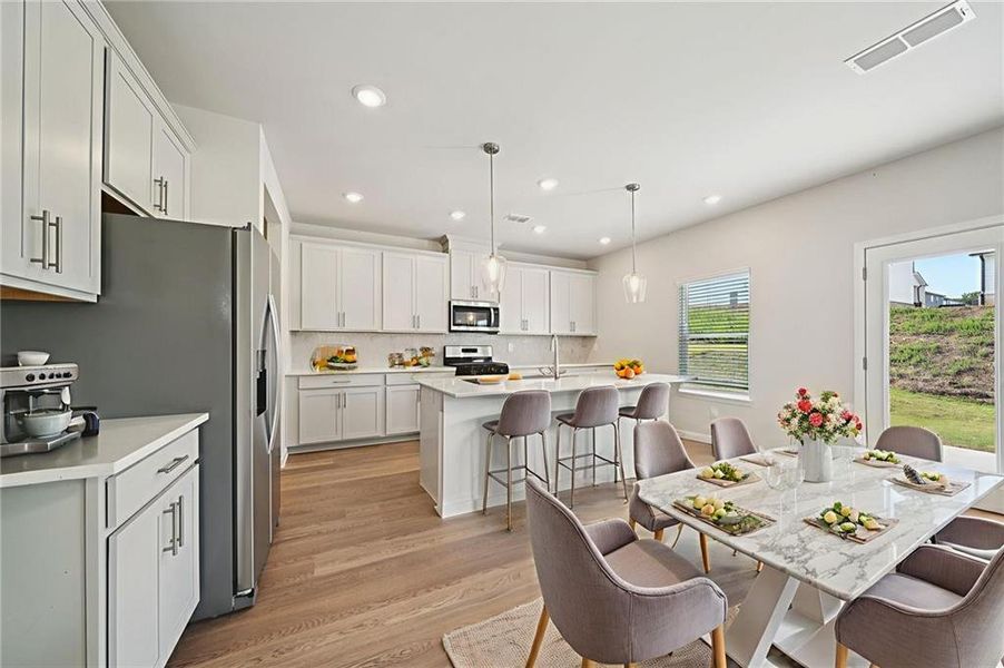 Furnished interior view inside a new home in Parkside at Grayson, Grayson (Image 14).