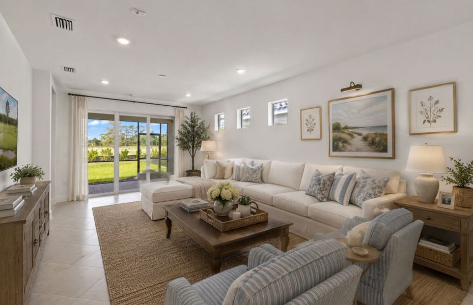 Furnished interior view inside a new home in Del Webb Oak Creek, North Fort Myers (Image 13). Furnished interior view inside a new home in Del Webb Oak Creek, North Fort Myers (Image 13).
