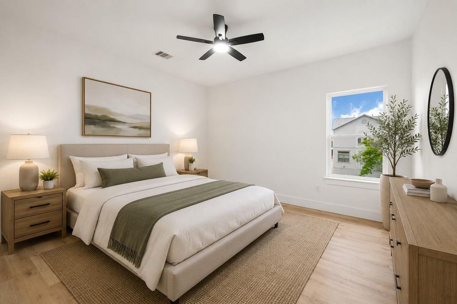 Third bedroom. Photo is virtually staged