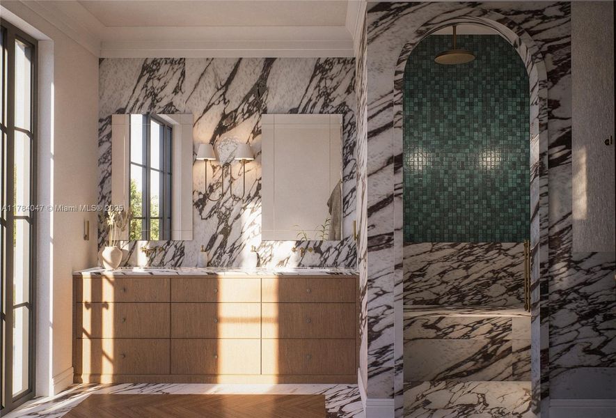 Furnished interior view inside a new home in , Miami Shores (Image 27).