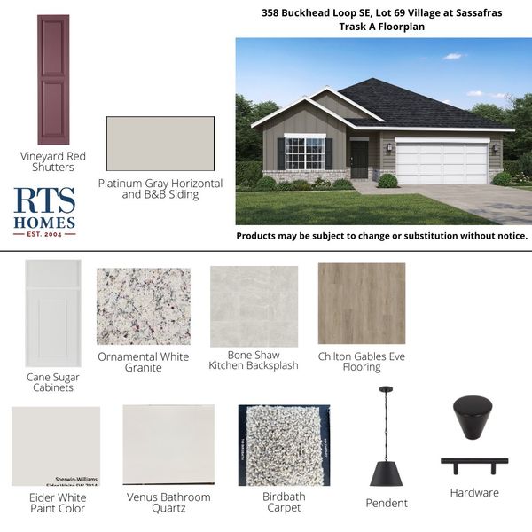 2D floor plan layout of this home in The Village at Sassafras, Allenhurst, GA (Image 3).