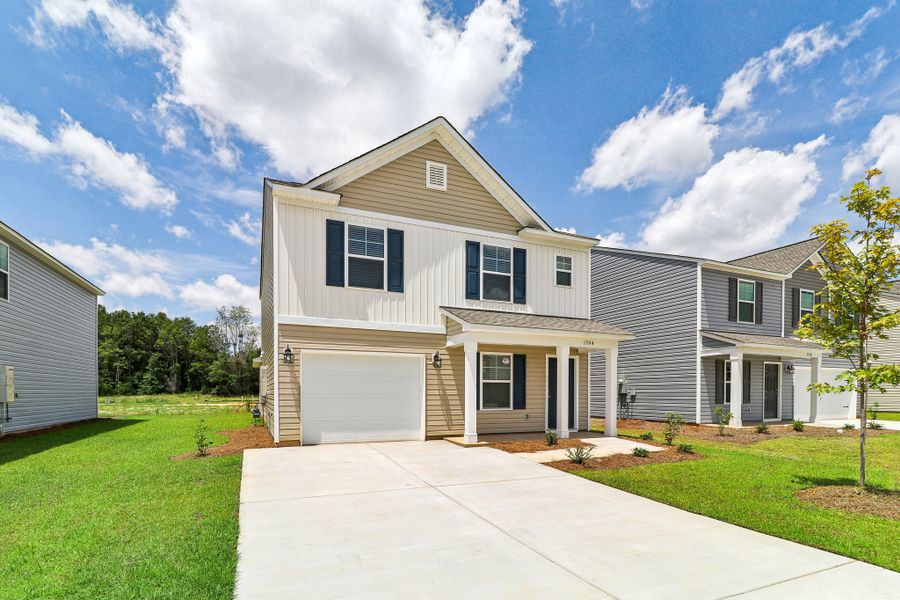 Representative exterior photo of a completed home built from the Helen by Great Southern Homes in Hazelwood, Boiling Springs, SC (Image 6).