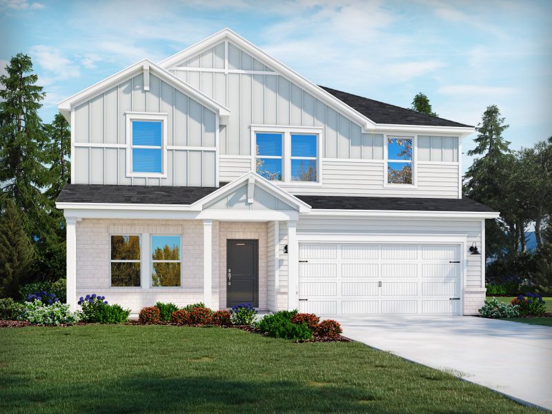 Representative exterior photo of a completed home built from the Chatham by Meritage Homes in Waterside, Longs, SC (Image 2).