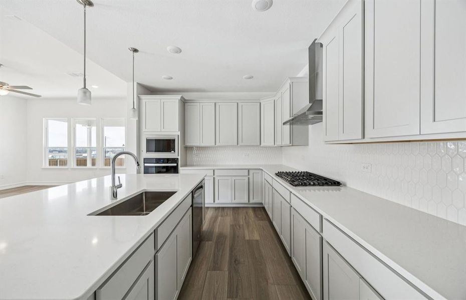 Abundant cabinet space in kitchen