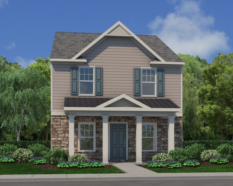Representative exterior photo of a completed home built from the Grant by Piedmont Residential in Magnolia Trace, Flowery Branch, GA (Image 4).