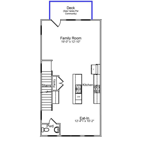 2D floor plan layout of this home in Avenue One, Castle Hayne, NC (Image 3).