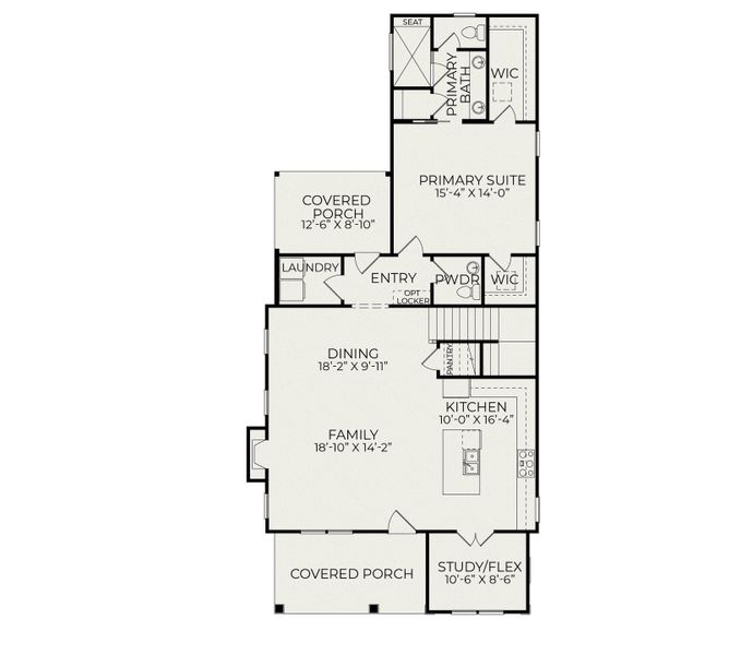 2D floor plan layout of this home in Nexton, Summerville, SC (Image 3).