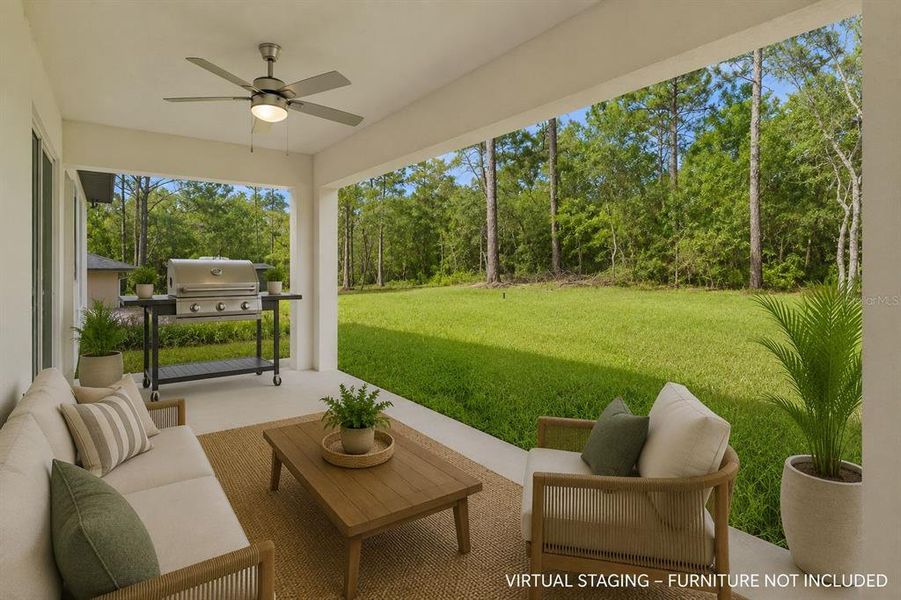 Exterior details and patio area of a home in , Citrus Springs (Image 24).