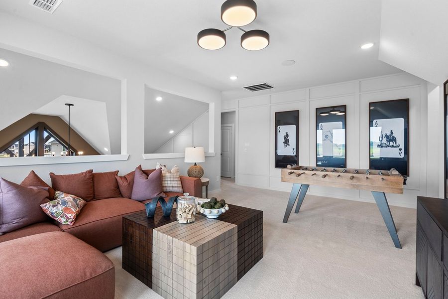 Furnished interior view inside a new home in Austin Point, Richmond (Image 19). Furnished interior view inside a new home in Austin Point, Richmond (Image 19).