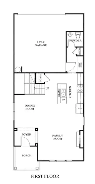 2D floor plan layout for the Redwood by Rocklyn Homes in Marble Ridge, Athens, GA (Image 3).