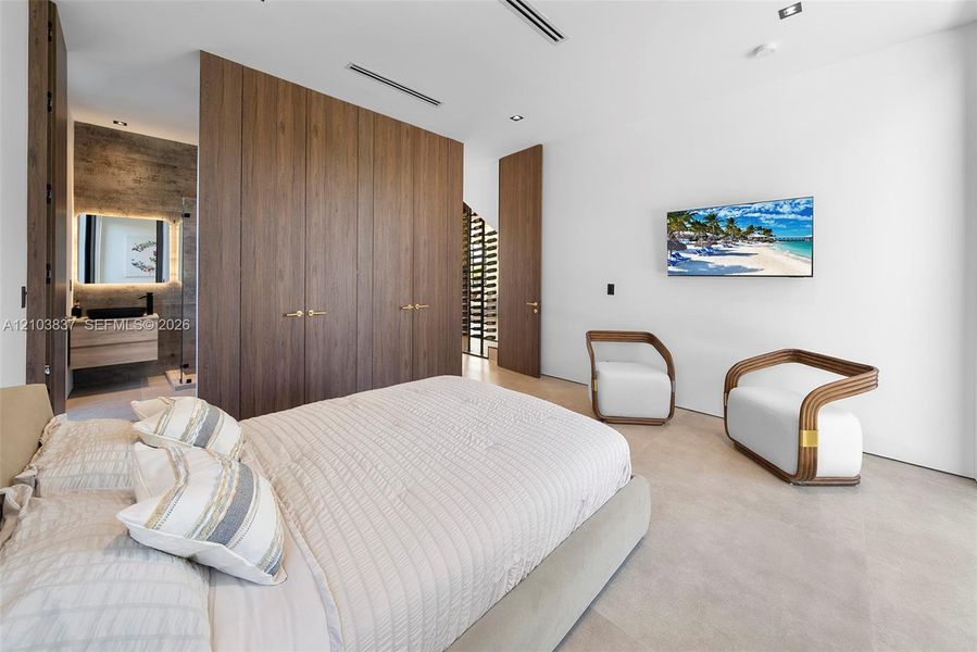 Furnished interior view inside a new home in , Miami (Image 20).