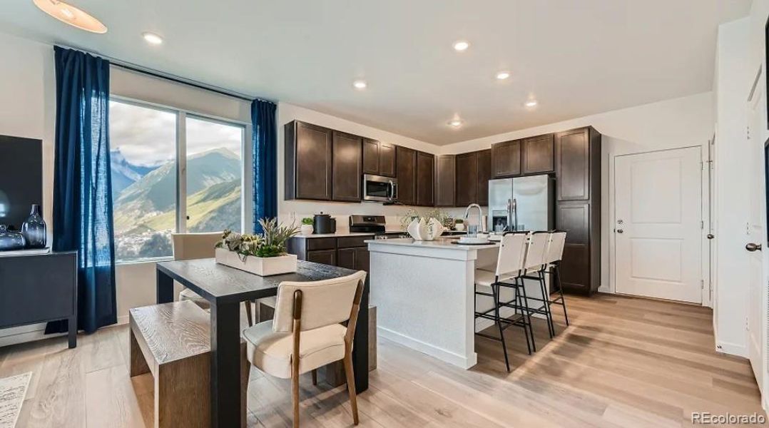 Kitchen and Dining Nook - Model Photo