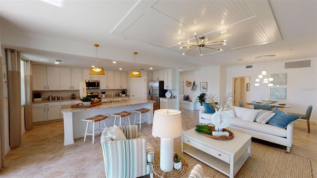 Furnished interior view inside a new home in Wellen Park Golf & Country Club, Venice (Image 10).