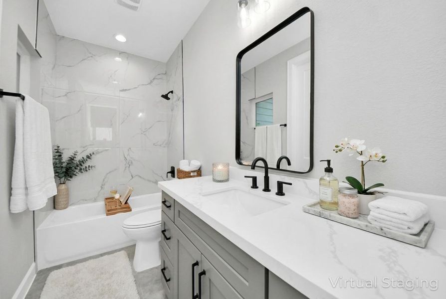Furnished interior view inside a new home in , Houston (Image 13).