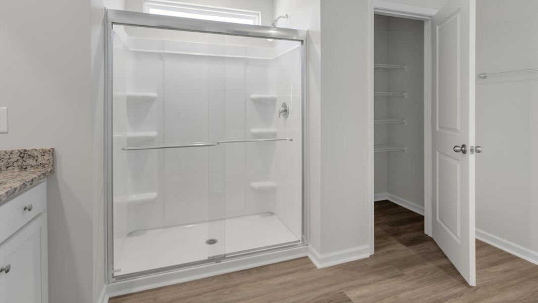 Representative unfurnished interior of a home built from the HARBOR OAK by D.R. Horton in Indigo Preserve, Leland (Image 40).