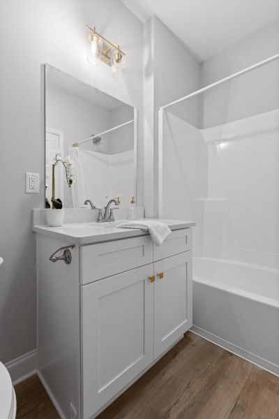 Furnished interior in a model home at The Hoback in Cleveland (Image 29).