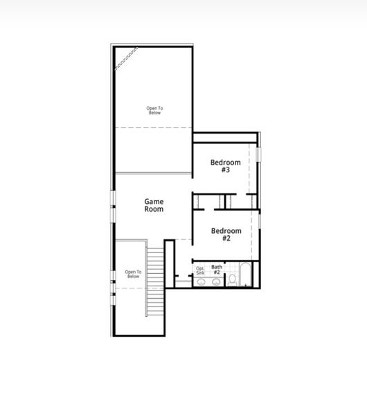 2D floor plan layout for the Windermere by Highland Homes in Grange, Katy, TX (Image 25).
