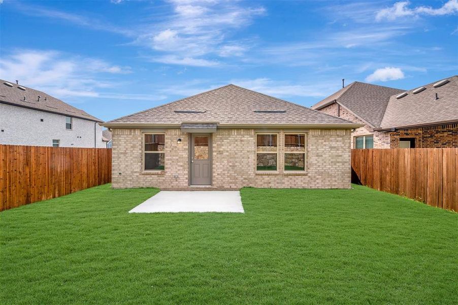 Exterior details and patio area of a home in Elevon, Lavon (Image 3). Exterior details and patio area of a home in Elevon, Lavon (Image 3).