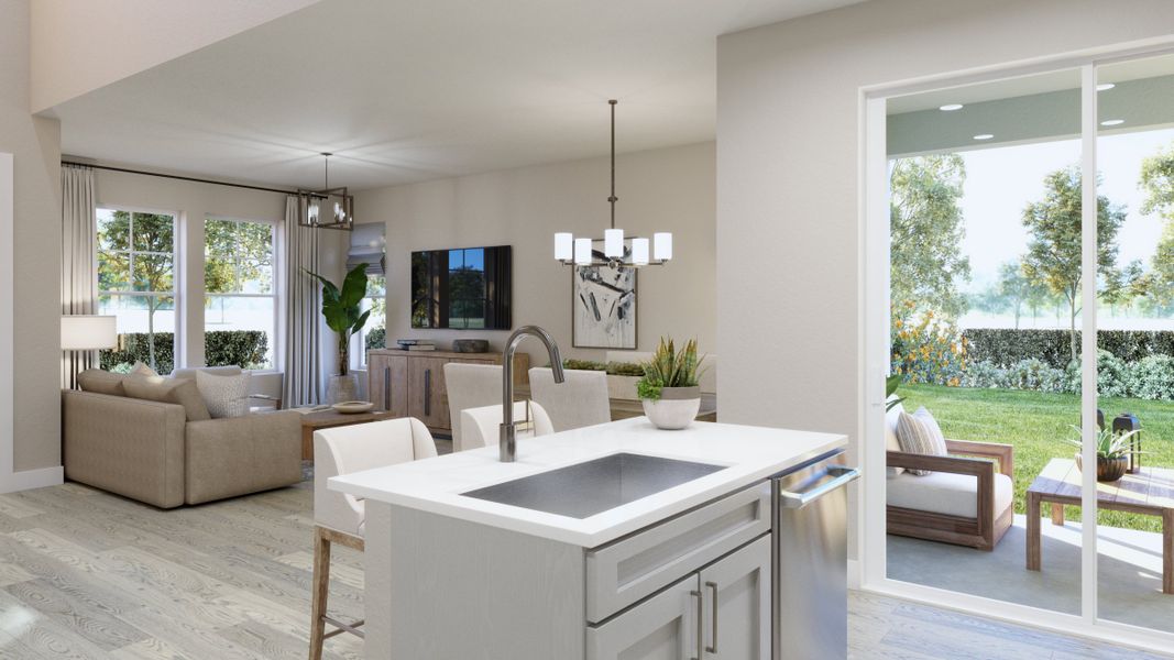 Representative furnished interior of a home built from the Overlook by Risewell Homes in Cypress Bluff, Groveland (Image 4).