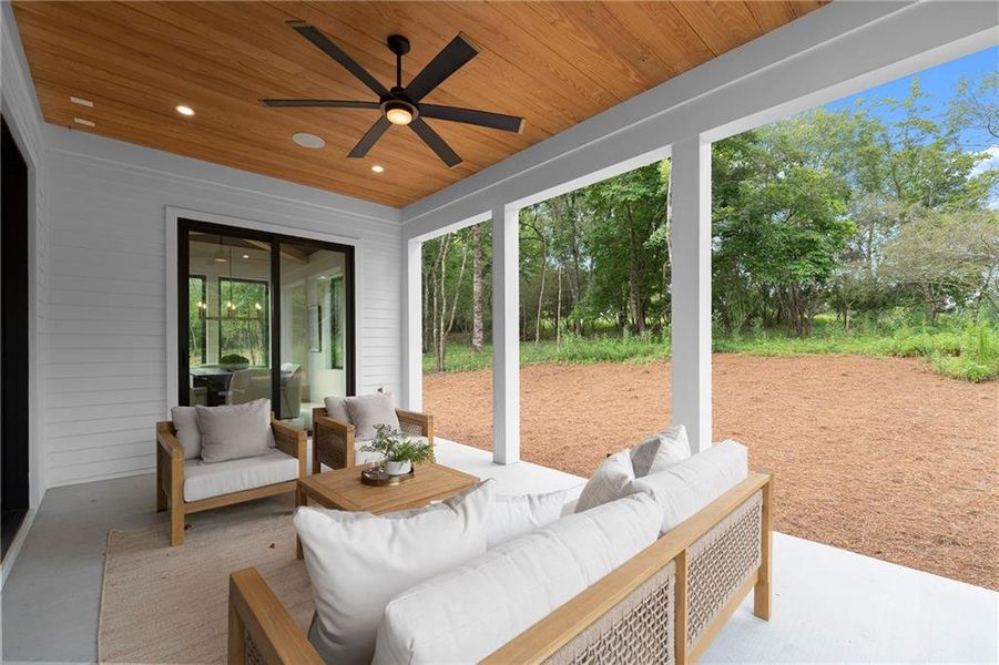 Exterior details and patio area of a home in , Roswell (Image 28).