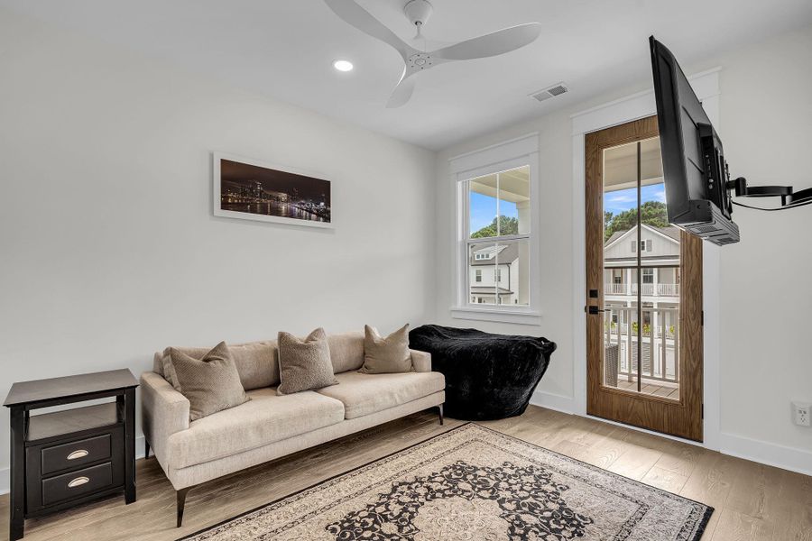 Furnished interior view inside a new home in Overlook at Copahee Sound, Awendaw (Image 45).