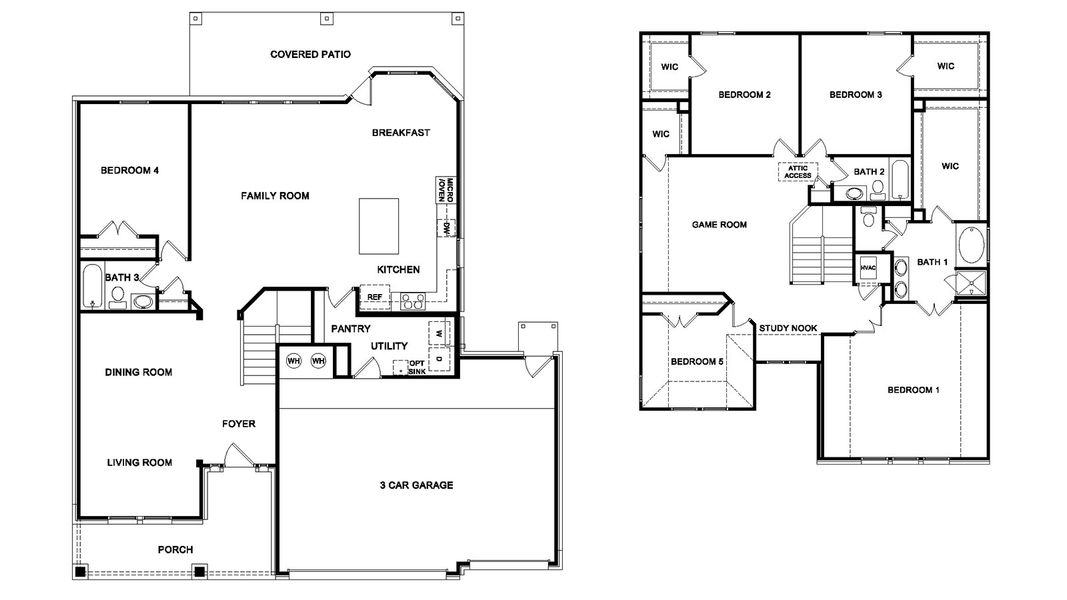 2D floor plan layout for the Woodsford by D.R. Horton in The Woods, Lumberton, TX (Image 3). 2D floor plan layout for the Woodsford by D.R. Horton in The Woods, Lumberton, TX (Image 3).