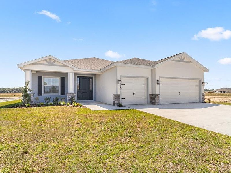 Multiple exterior elevations are available to choose from.