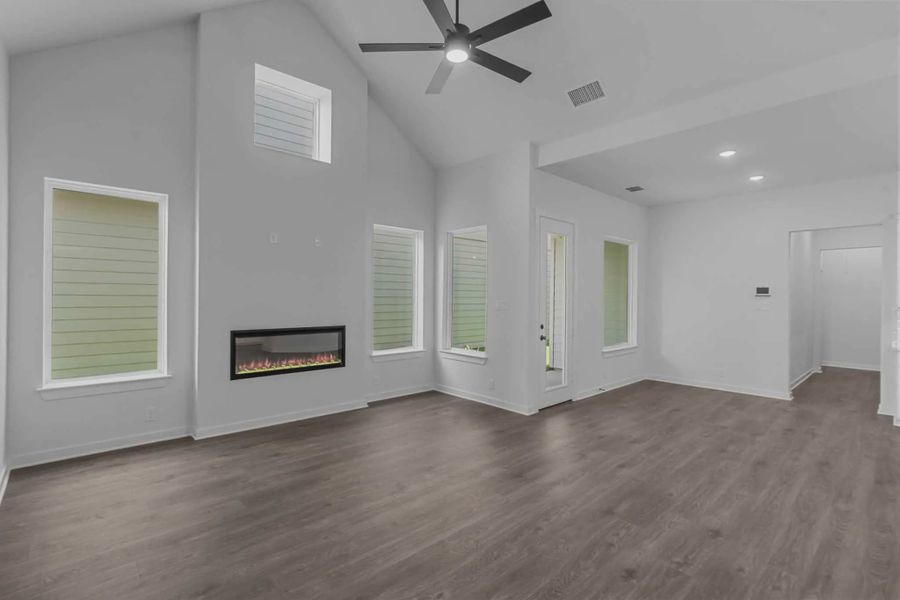 Representative unfurnished interior of a home built from the Sacha by Chesmar Homes in The Crossvine, Forney (Image 9).