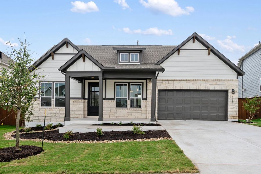 Representative exterior photo of a completed home built from the Avalon III by Ashton Woods in The Trails at Carmel 60s, Pflugerville, TX (Image 2). Representative exterior photo of a completed home built from the Avalon III by Ashton Woods in The Trails at Carmel 60s, Pflugerville, TX (Image 2).